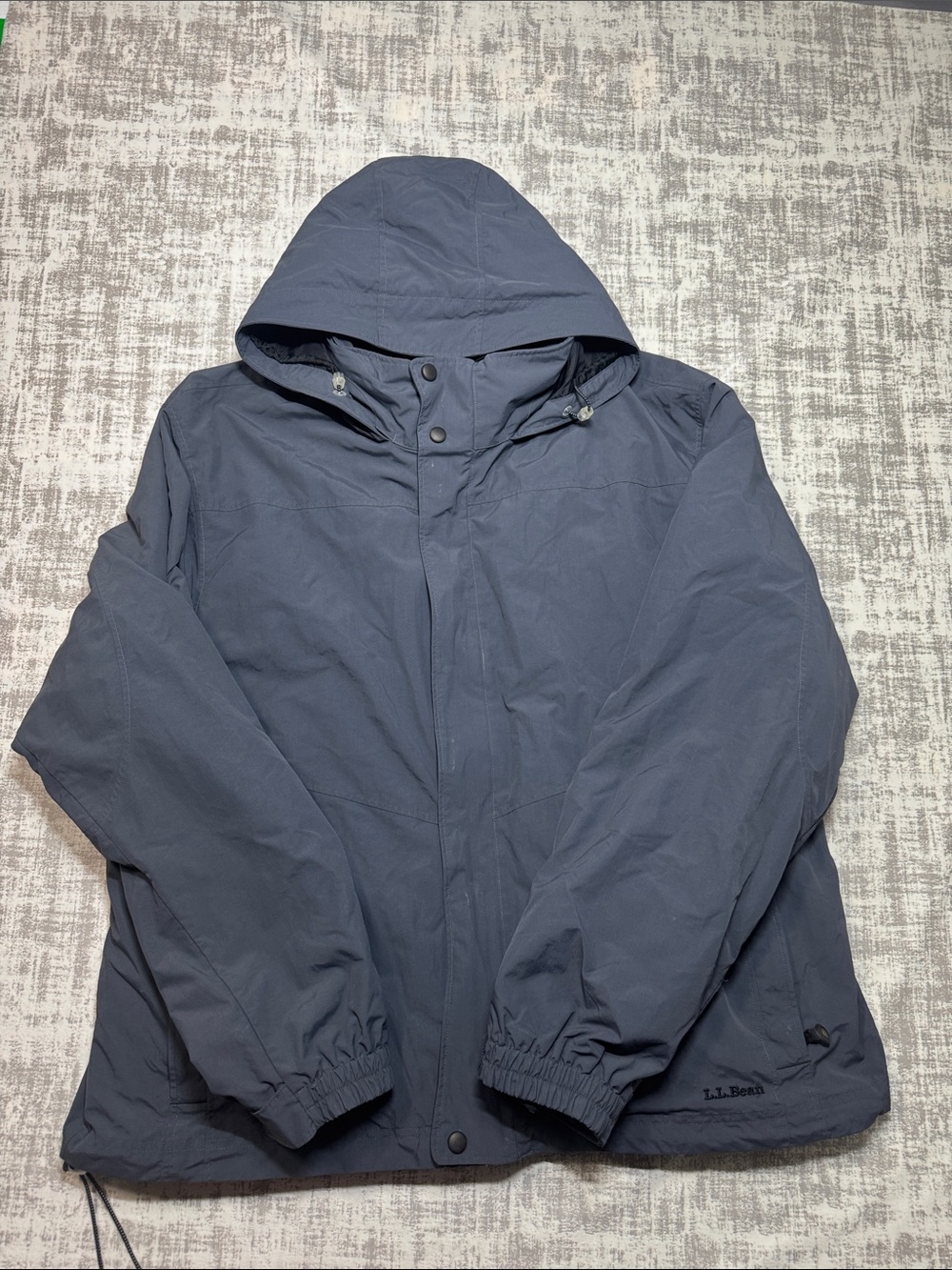 vintage L.L. Bean "The Weather Channel" co-branded hooded jacket SZ XXL 28.5X26
